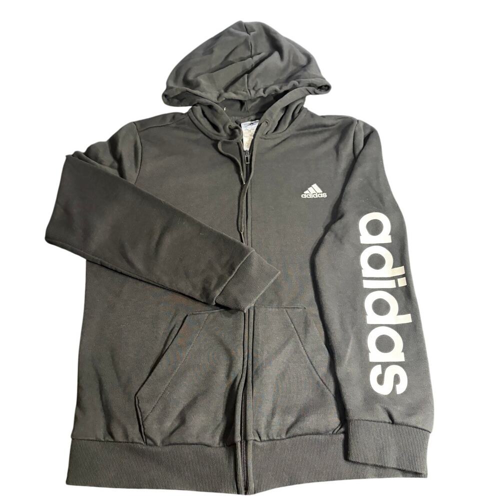 Adidas Kids Essential Linear Full Zip Hoodie Size 16/18